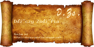 Dóczy Zsófia névjegykártya